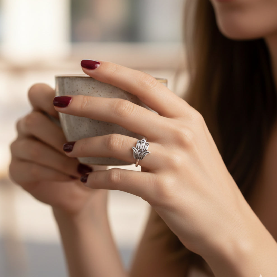 Bague en argent khomsa