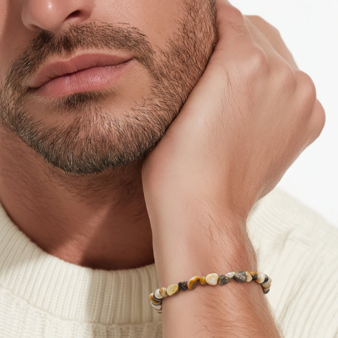 Bracelet Agate Marron Chips