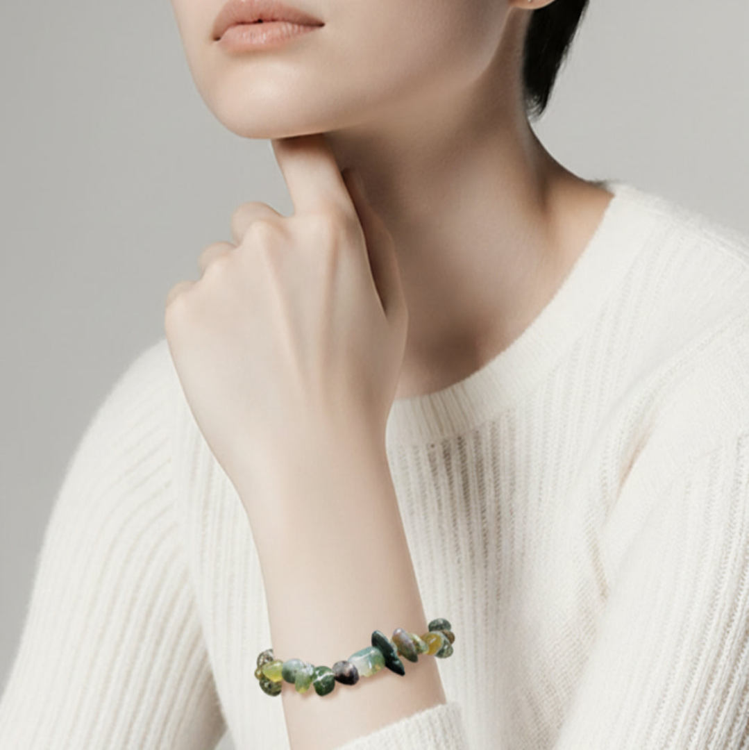 Bracelet Agate Verte Chips