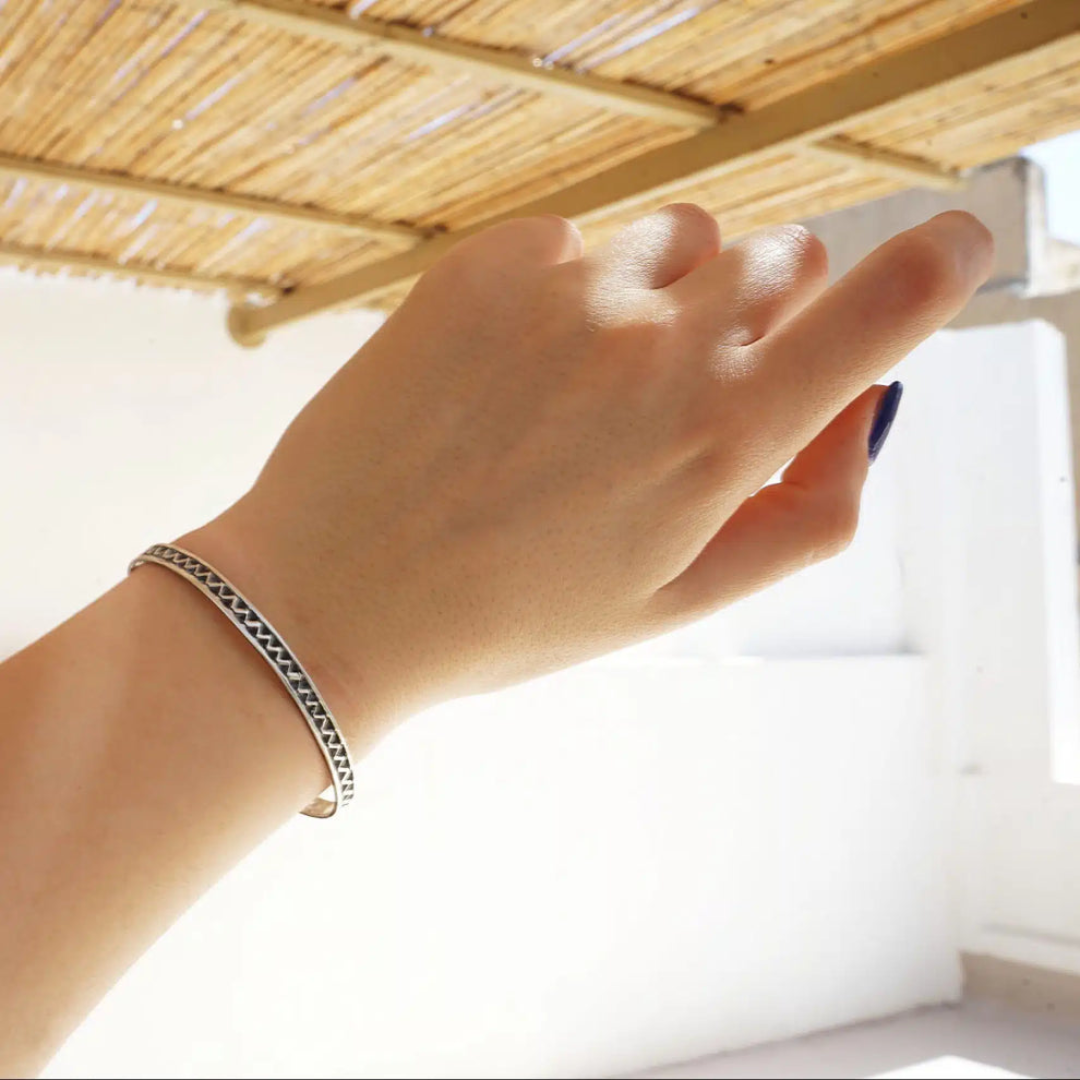 Jonc en argent Agadez fine