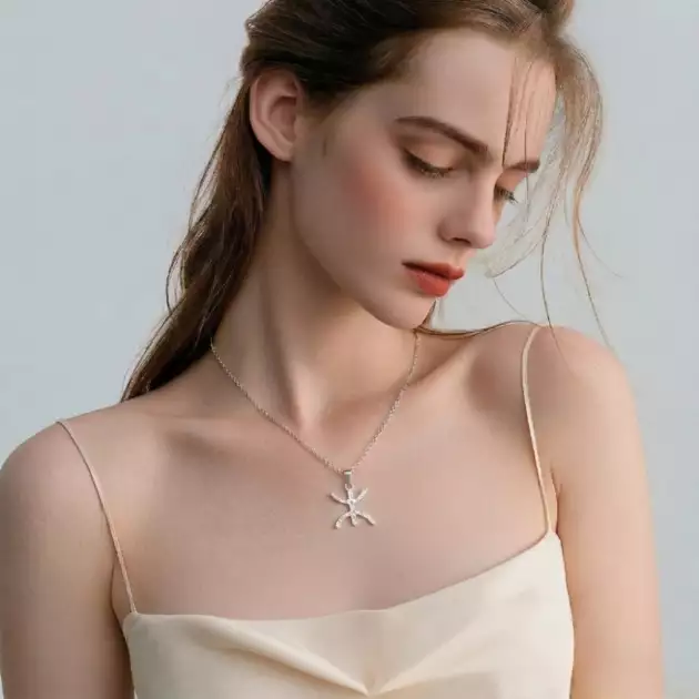 Collier lettre Yaz grande en argent