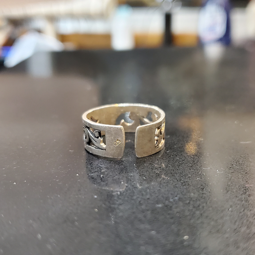 Bague Berbère en Argent 925 - Motif Poisson Gravé Main - Lunja – Image 3