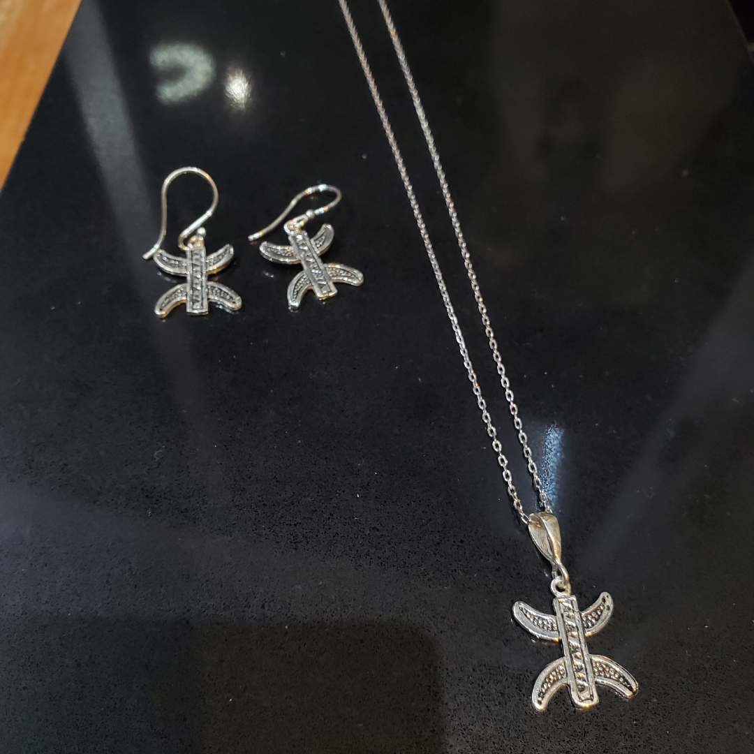 Parure Berbère Argent 925 | Collier et Boucles d'Oreilles Yaz - Lunja – Image 2