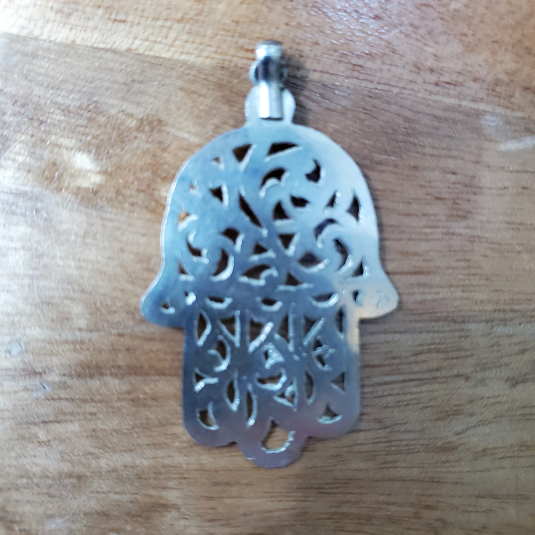 Pendentif Khomsa Berbère en Argent Massif Artisanat Tunisien Fait Main (7,2g) – Image 2