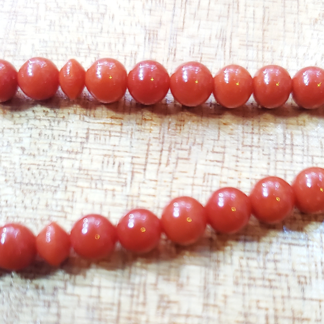 Tasbih en Corail Rouge de Tunisie - Chapelet Musulman 33 Perles (5mm) Fait Main – Image 4
