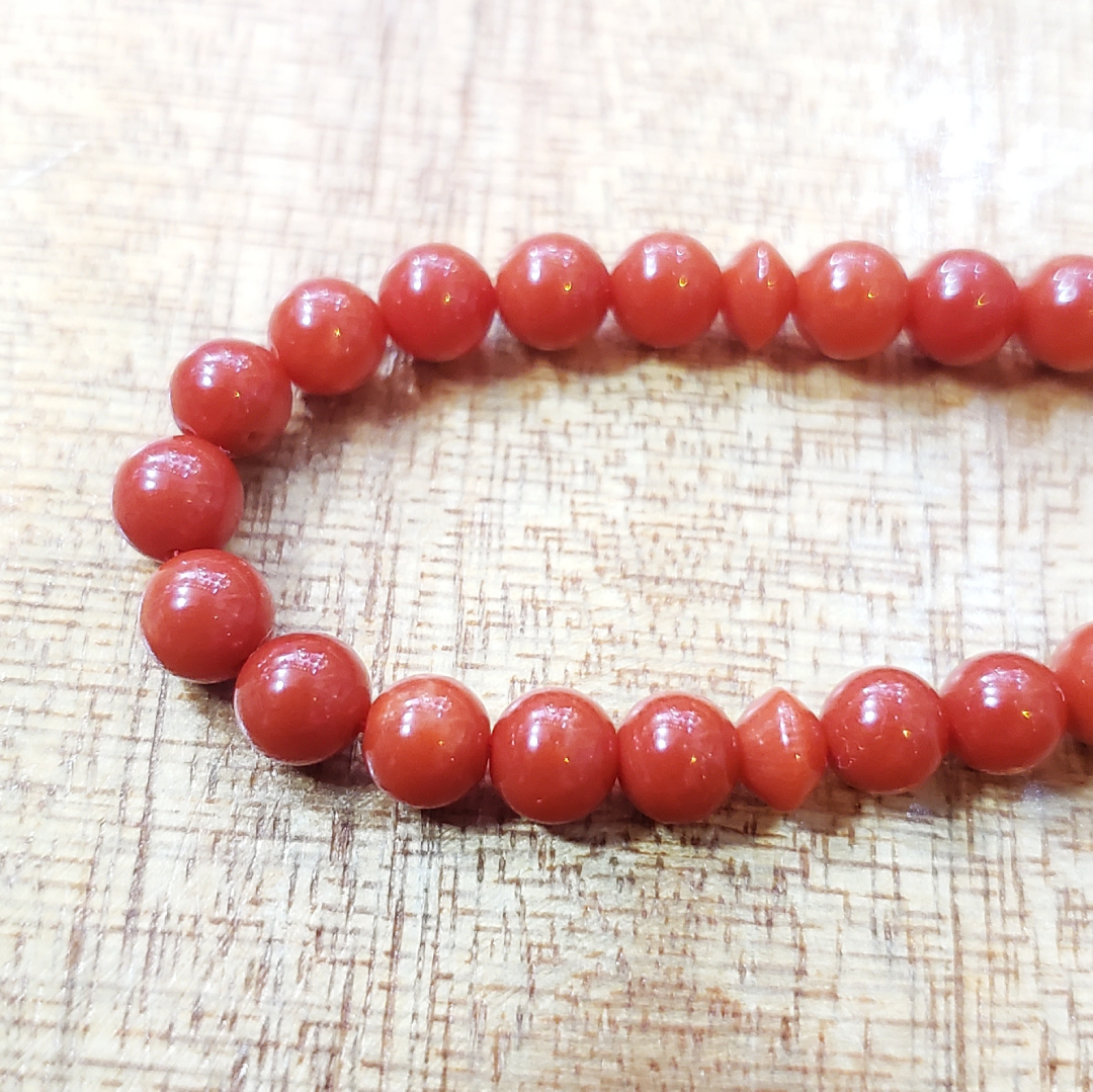 Tasbih en Corail Rouge de Tunisie - Chapelet Musulman 33 Perles (5mm) Fait Main – Image 5